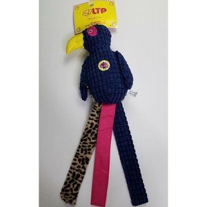 Dog Pet Toy Blue Bird  Crunchy Squeak Toy Textures